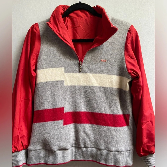 PGA Tour Championship reversible 1/2 zip wool nylon pullover Sz S 18” PTP - Picture 7 of 11